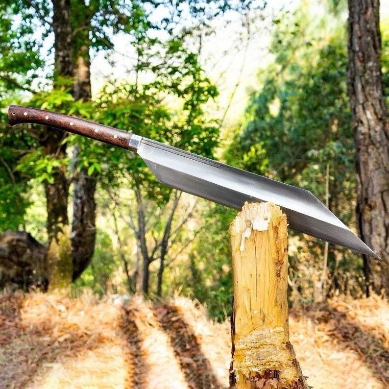 Hand-Forged Viking Sword, 5160 Carbon Steel, Rosewood Silver Handle, Collector Gift - Image 2