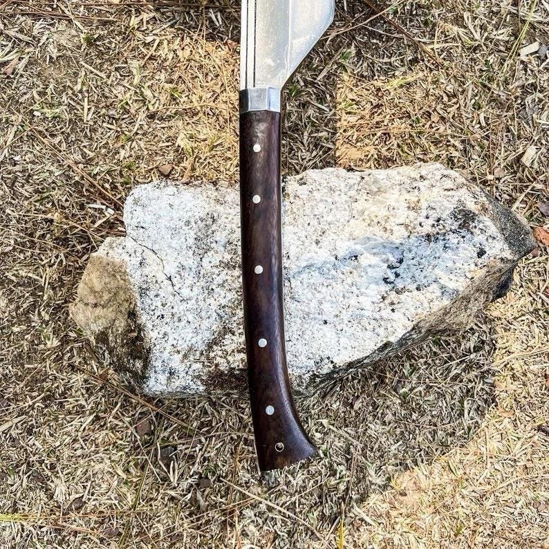 Hand-Forged Viking Sword, 5160 Carbon Steel, Rosewood Silver Handle, Collector Gift - Image 4