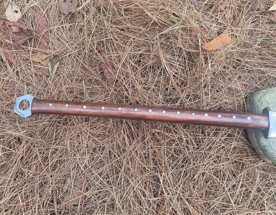 Hand-Forged Viking Sword 36" 5160 Steel Blade W/Rosewood Handle, Gift For Him - Image 6