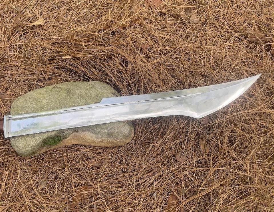 Hand-Forged Viking Sword 36" 5160 Steel Blade W/Rosewood Handle, Gift For Him - Image 4