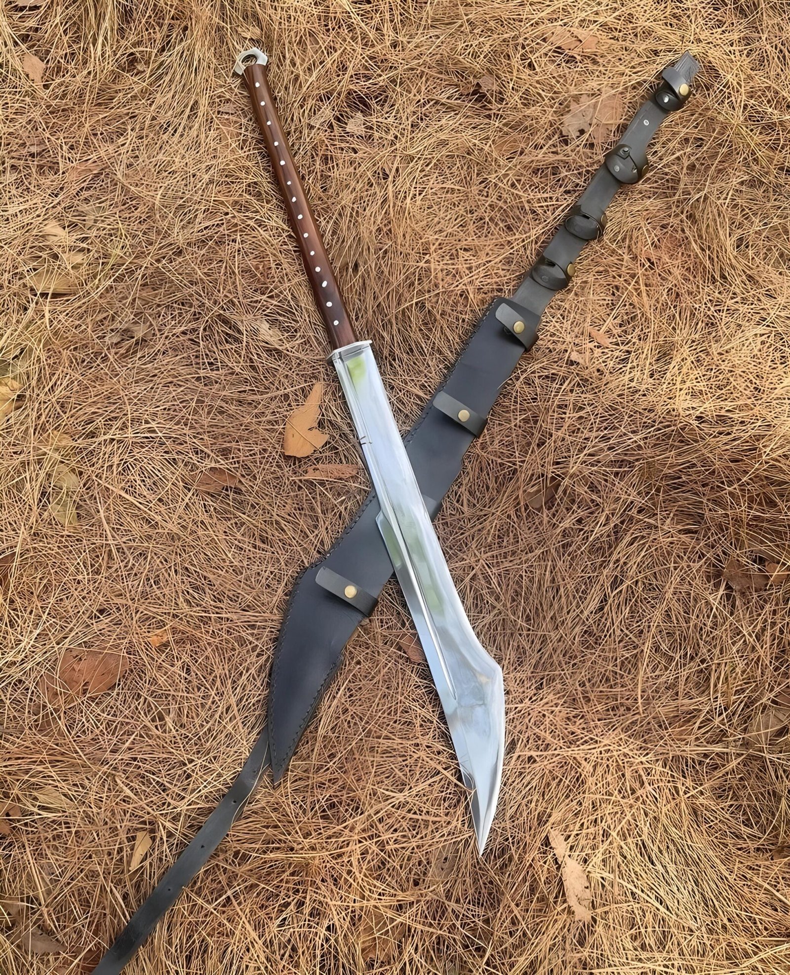 Hand-Forged Viking Sword 36" 5160 Steel Blade W/Rosewood Handle, Gift For Him