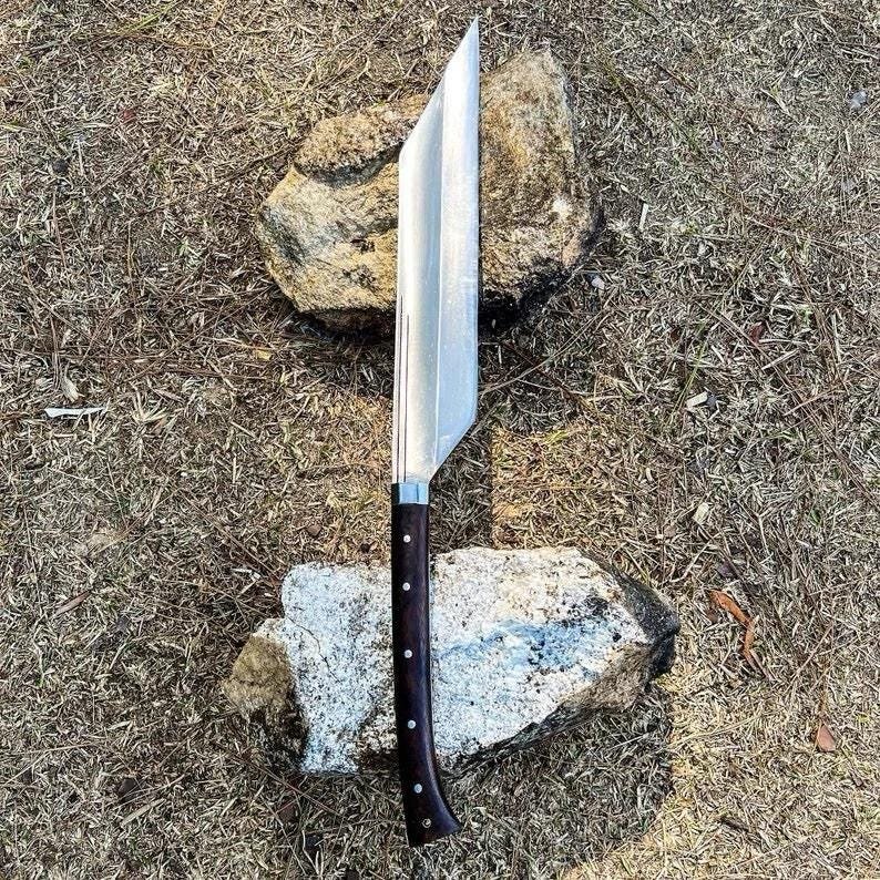 Hand-Forged Viking Sword, 5160 Carbon Steel, Rosewood Silver Handle, Collector Gift - Image 3