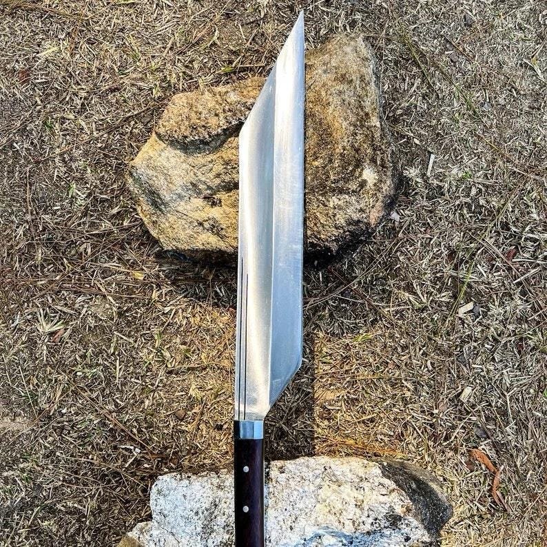 Hand-Forged Viking Sword, 5160 Carbon Steel, Rosewood Silver Handle, Collector Gift - Image 5