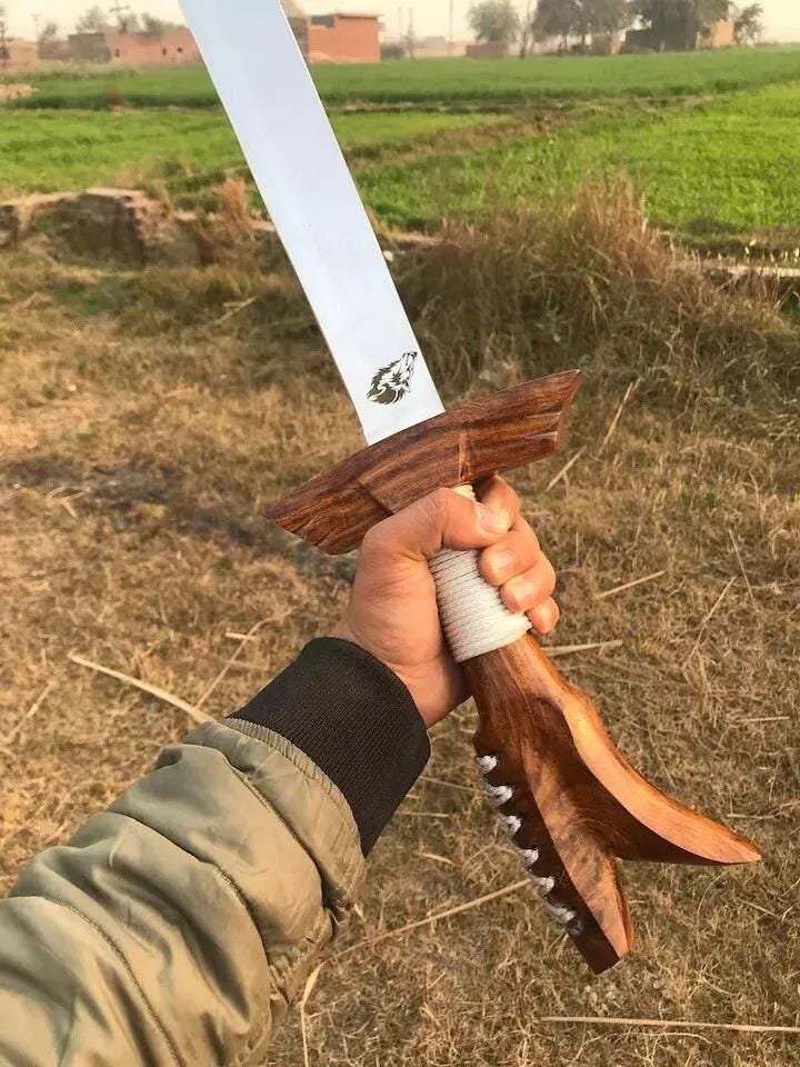Hand-Forged Kampilan Sword, Filipino Historical Blade, Carbon Steel Full Tang, Collector Sword with Scabbard - Image 2