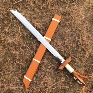 Hand-Forged Kampilan Sword, Filipino Historical Blade, Carbon Steel Full Tang, Collector Sword with Scabbard