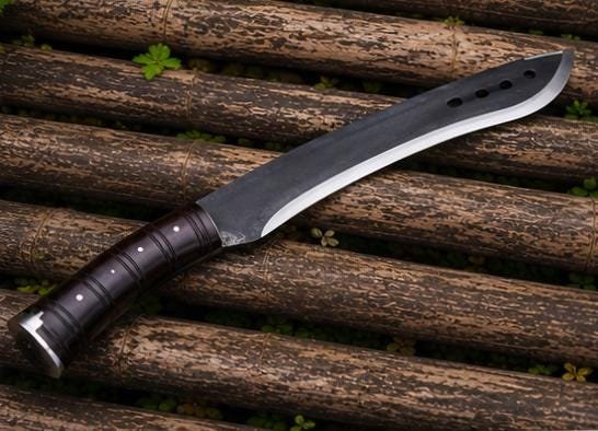 5160 Carbon Steel Machete | 24" Full Tang Blade with Rosewood Handle - Image 2