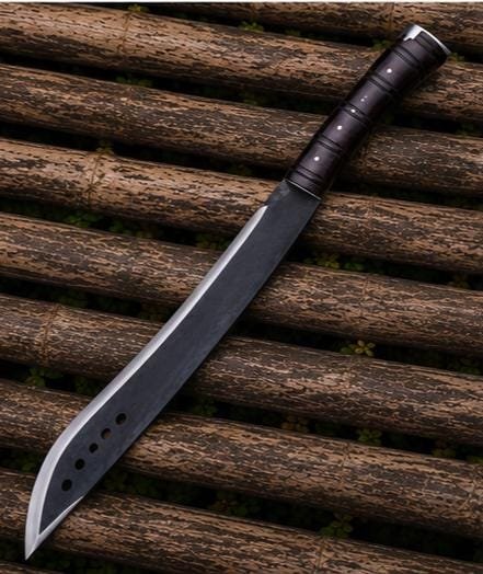 5160 Carbon Steel Machete | 24" Full Tang Blade with Rosewood Handle - Image 3