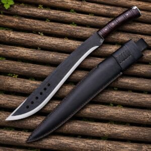 5160 Carbon Steel Machete | 24" Full Tang Blade with Rosewood Handle