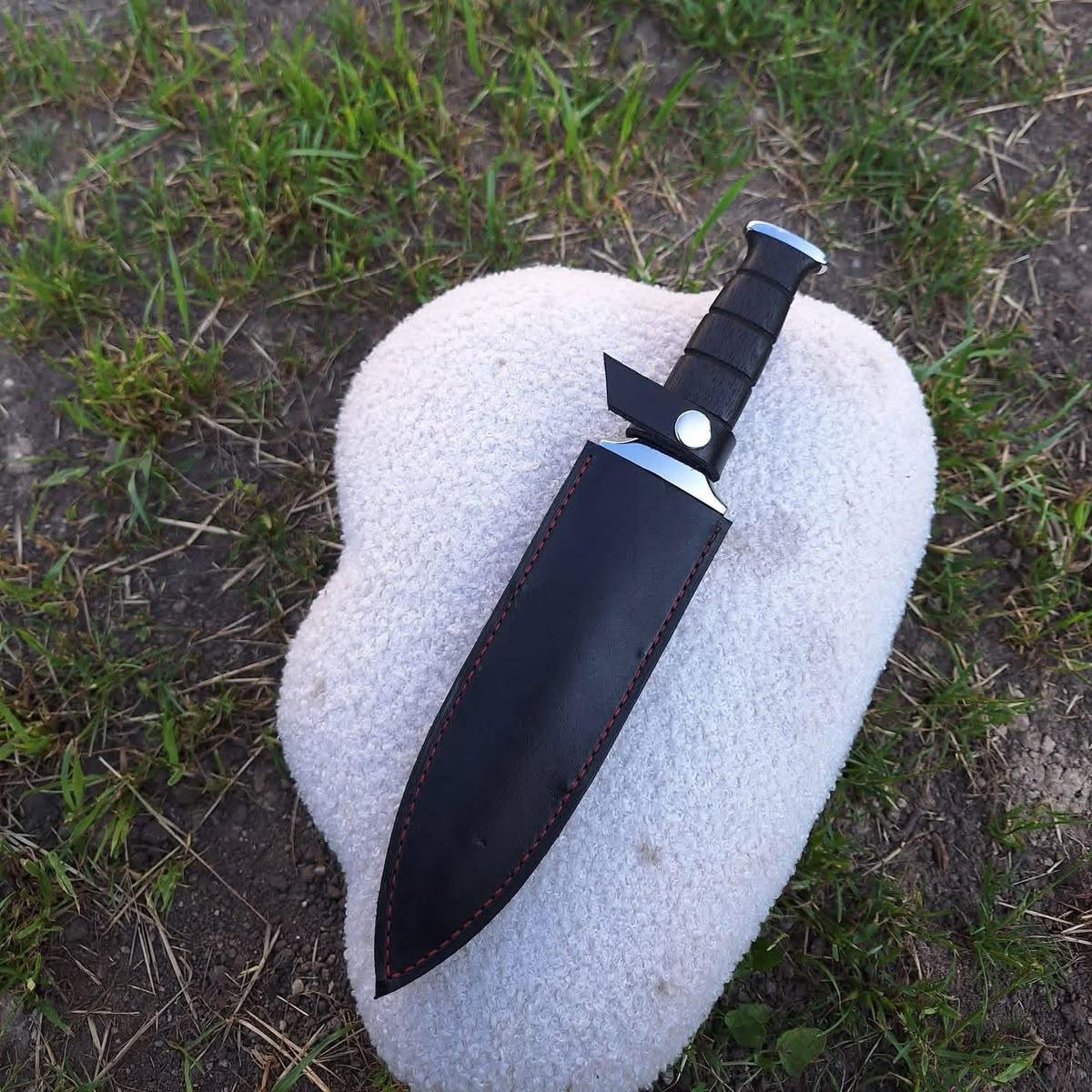 Hand-Forged Viking Knife | High Carbon Steel Blade, G10 Handle, Leather Sheath - Image 5