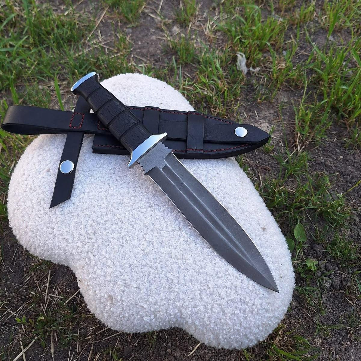 Hand-Forged Viking Knife | High Carbon Steel Blade, G10 Handle, Leather Sheath - Image 3