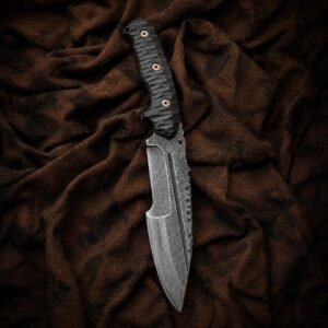 Shadow Fang Tracker Knife | Handmade 5160 Spring Steel Fixed Blade with Micarta Handle | Custom Gift for Him & Collectors