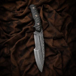 Shadow Fang Tracker Knife | Handmade 5160 Spring Steel Fixed Blade with Micarta Handle | Custom Gift for Him & Collectors
