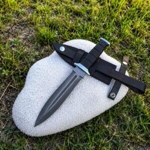 Hand-Forged Viking Knife | High Carbon Steel Blade, G10 Handle, Leather Sheath