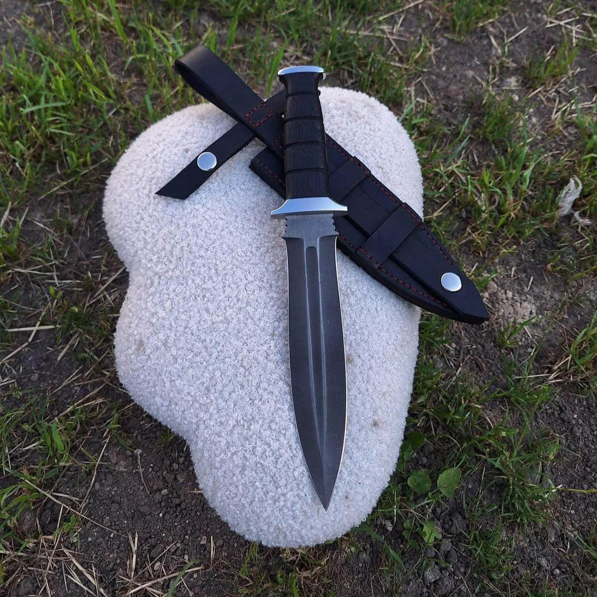 Hand-Forged Viking Knife | High Carbon Steel Blade, G10 Handle, Leather Sheath - Image 2