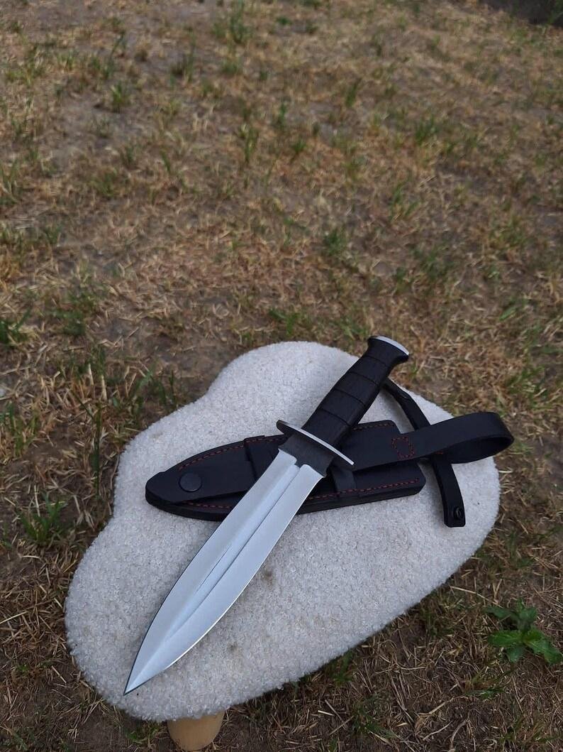 Hand-Forged Viking Knife | High Carbon Steel Blade, Wood Handle, Leather Sheath, Gift For Him - Image 4