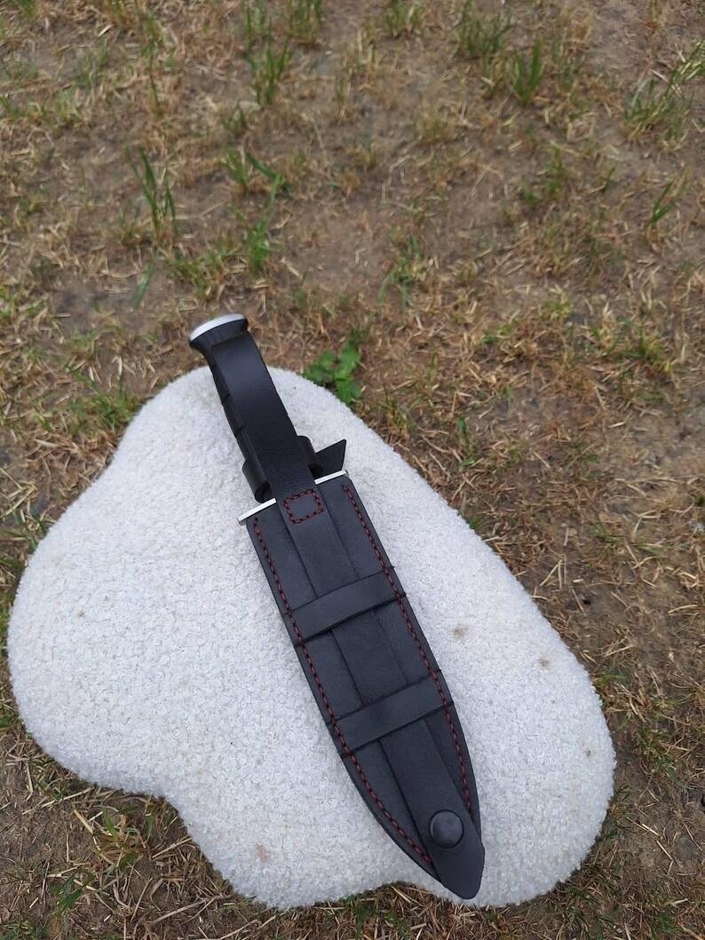 Hand-Forged Viking Knife | High Carbon Steel Blade, Wood Handle, Leather Sheath, Gift For Him - Image 5