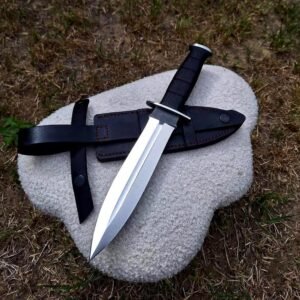 Hand-Forged Viking Knife | High Carbon Steel Blade, Wood Handle, Leather Sheath, Gift For Him