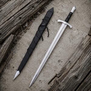 Hand-Forged Medieval Sword | High Carbon Steel, Rosewood Handle, Full Tang (36" Overall)