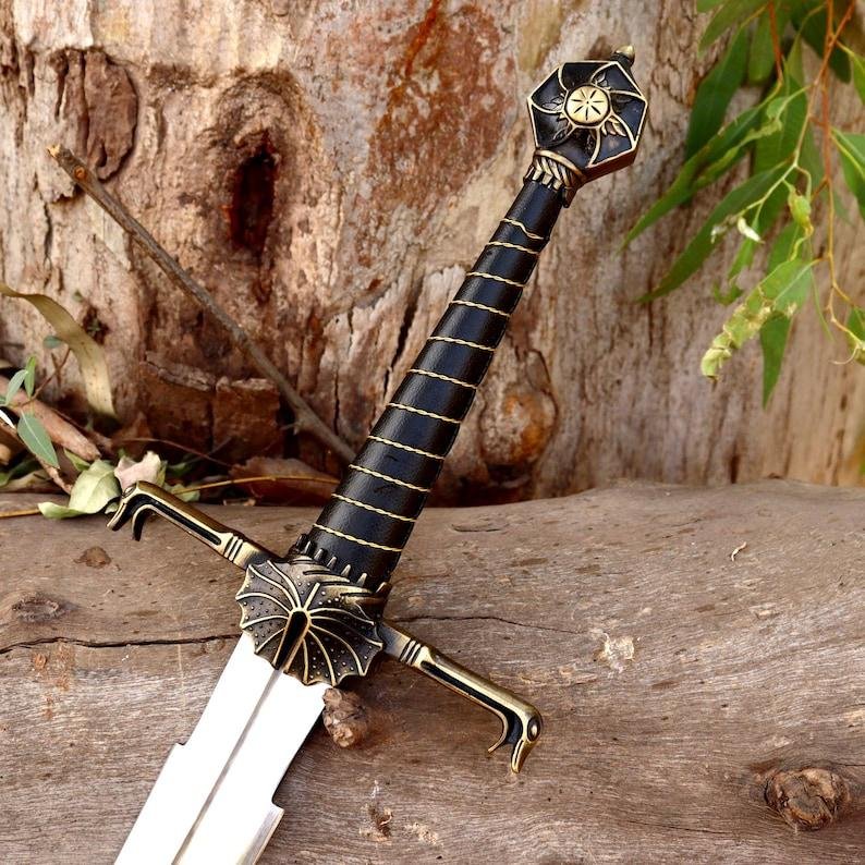 Handmade Fantasy Sword Replica | Stainless Steel Blade, Zinc Alloy Hilt (40 Inch) - Image 6