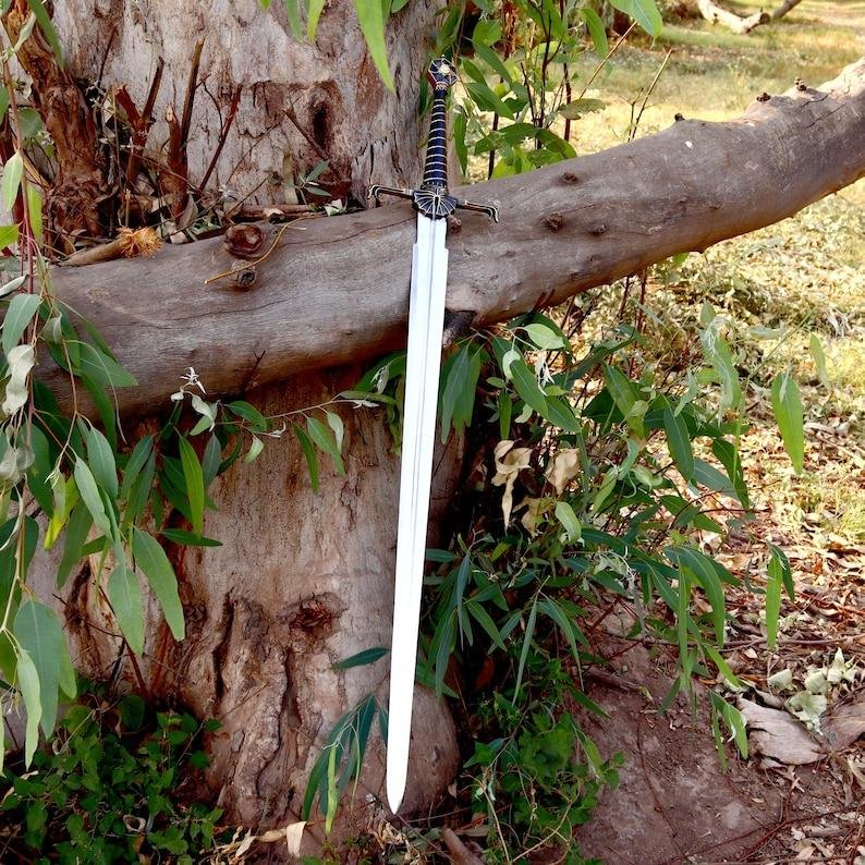 Handmade Fantasy Sword Replica | Stainless Steel Blade, Zinc Alloy Hilt (40 Inch) - Image 2