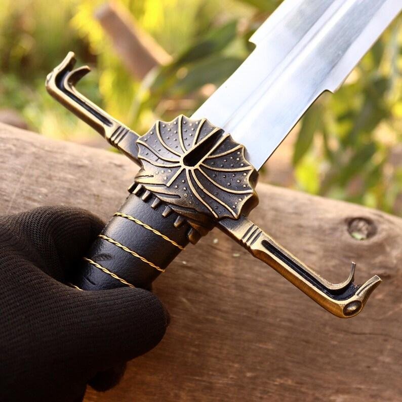 Handmade Fantasy Sword Replica | Stainless Steel Blade, Zinc Alloy Hilt (40 Inch) - Image 3