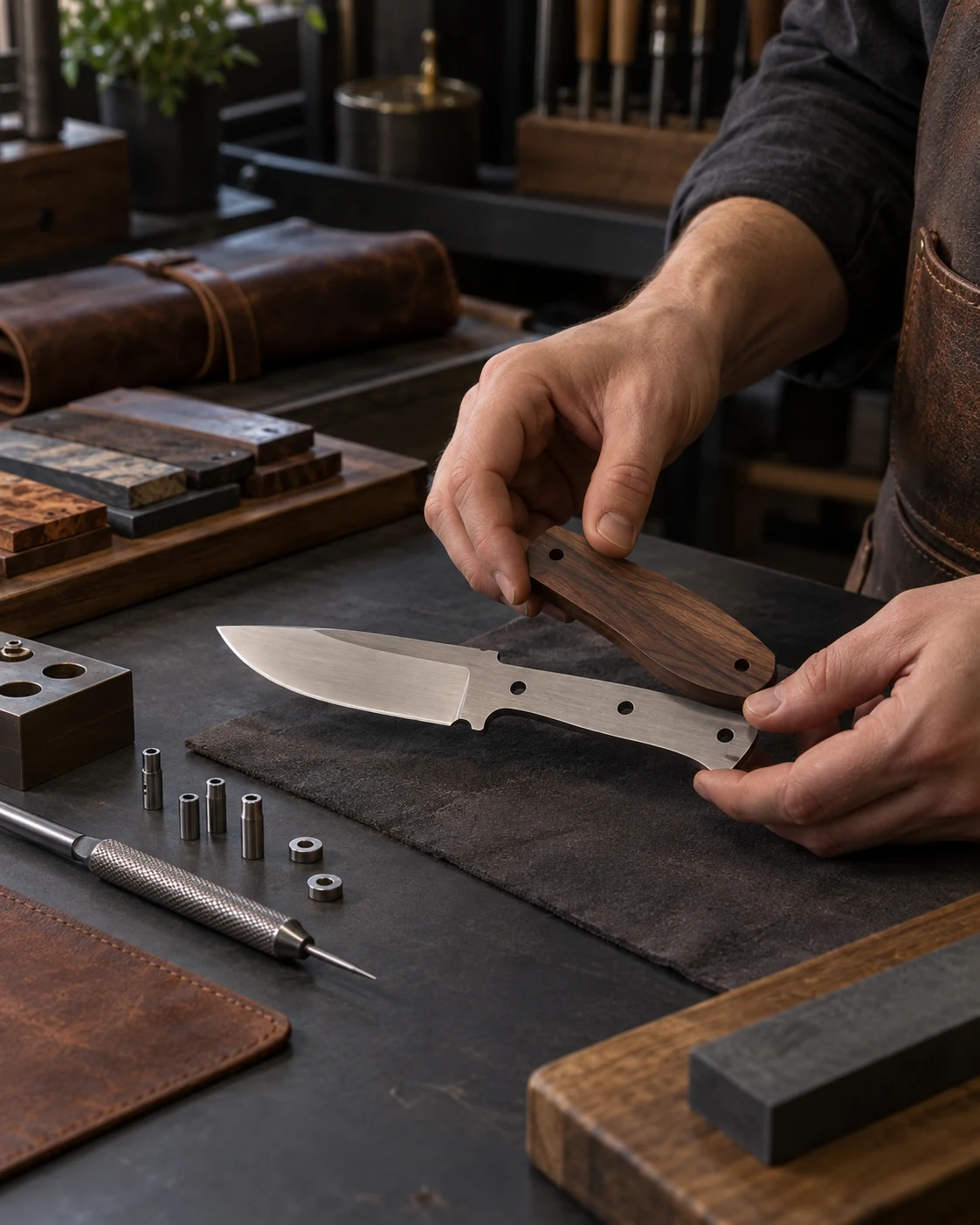Master Forge custom knife detail
